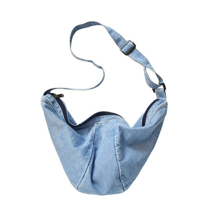Tatum Denim Sling Bag: Light Denim