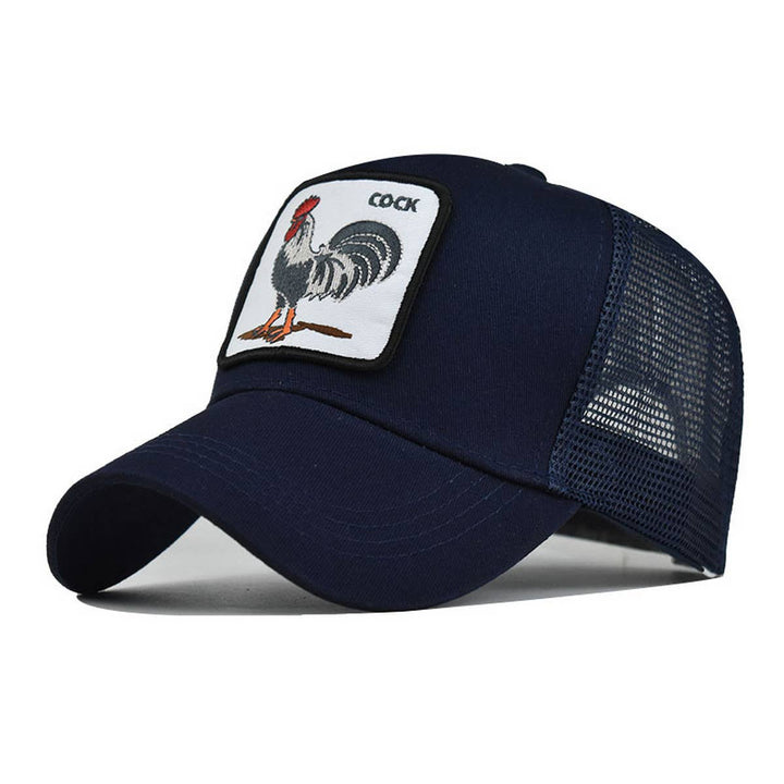 NEW ANIMAL EMBROIDERED BREATHABLE MESH TRUCKER HAT_CWAH1357: DARKGREY / (OS) 2