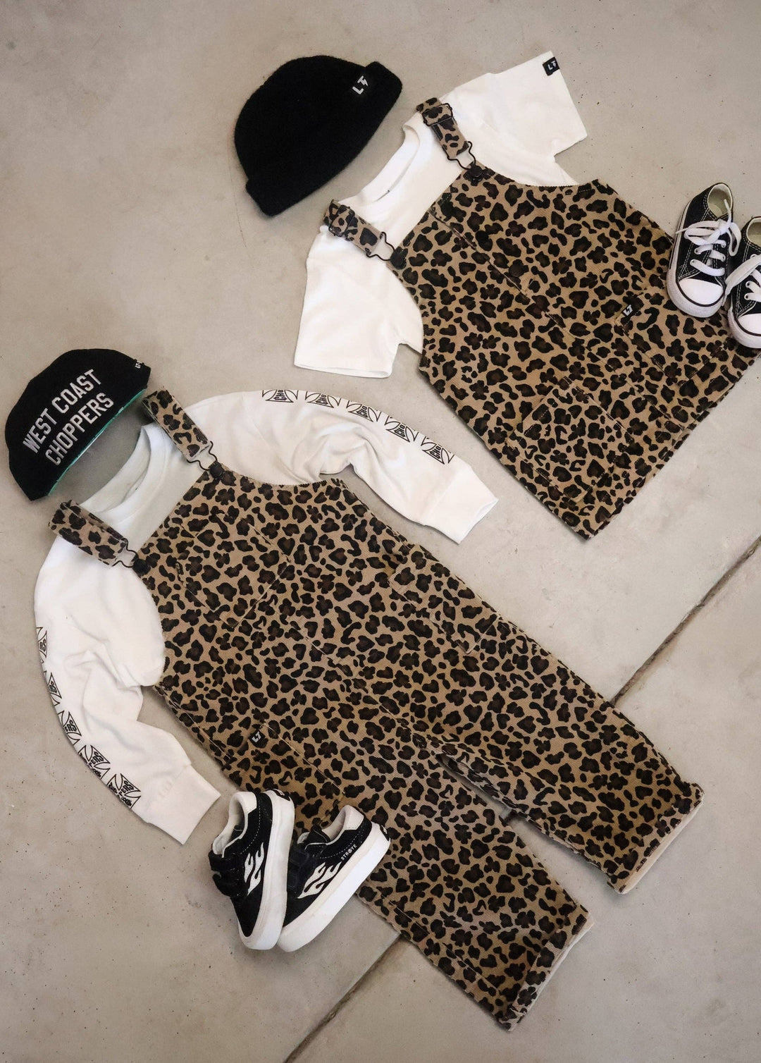 Little Bloomer Leopard Corduroy Dress