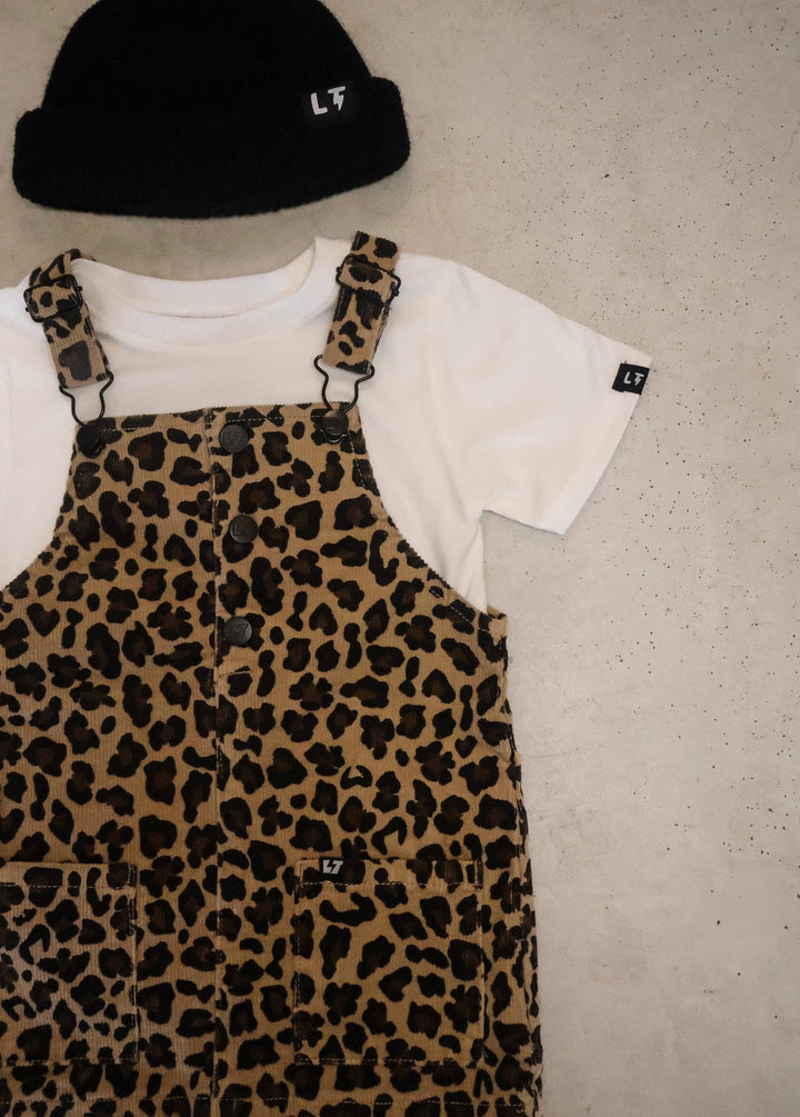 Little Bloomer Leopard Corduroy Dress
