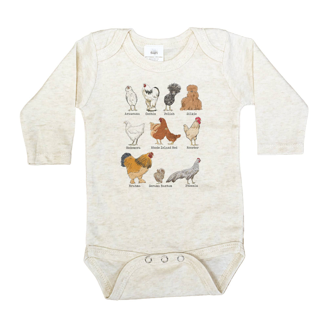 Chicken Breeds Country Farm Baby Western Newborn Onesie