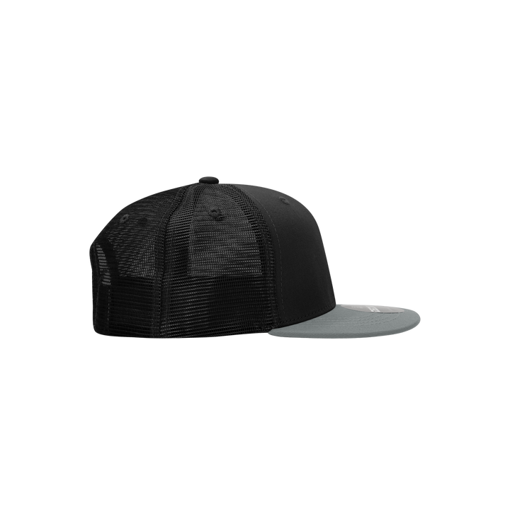 Decky 5010 - Kids Youth Trucker Hat, Flat Bill Snapback - 50: Black
