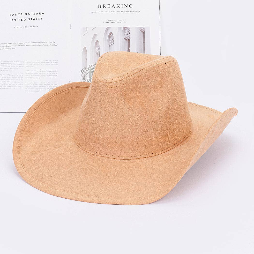 Faux Wool Cowboy Hat: BK