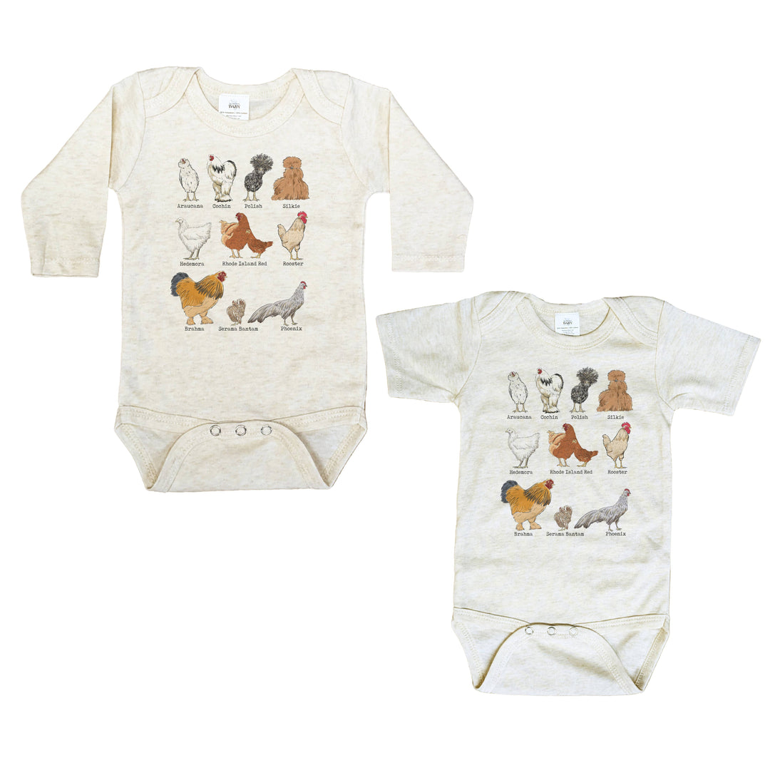 Chicken Breeds Country Farm Baby Western Newborn Onesie