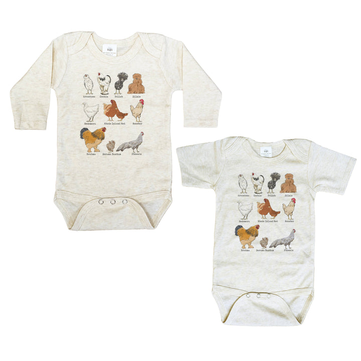 Chicken Breeds Country Farm Baby Western Newborn Onesie
