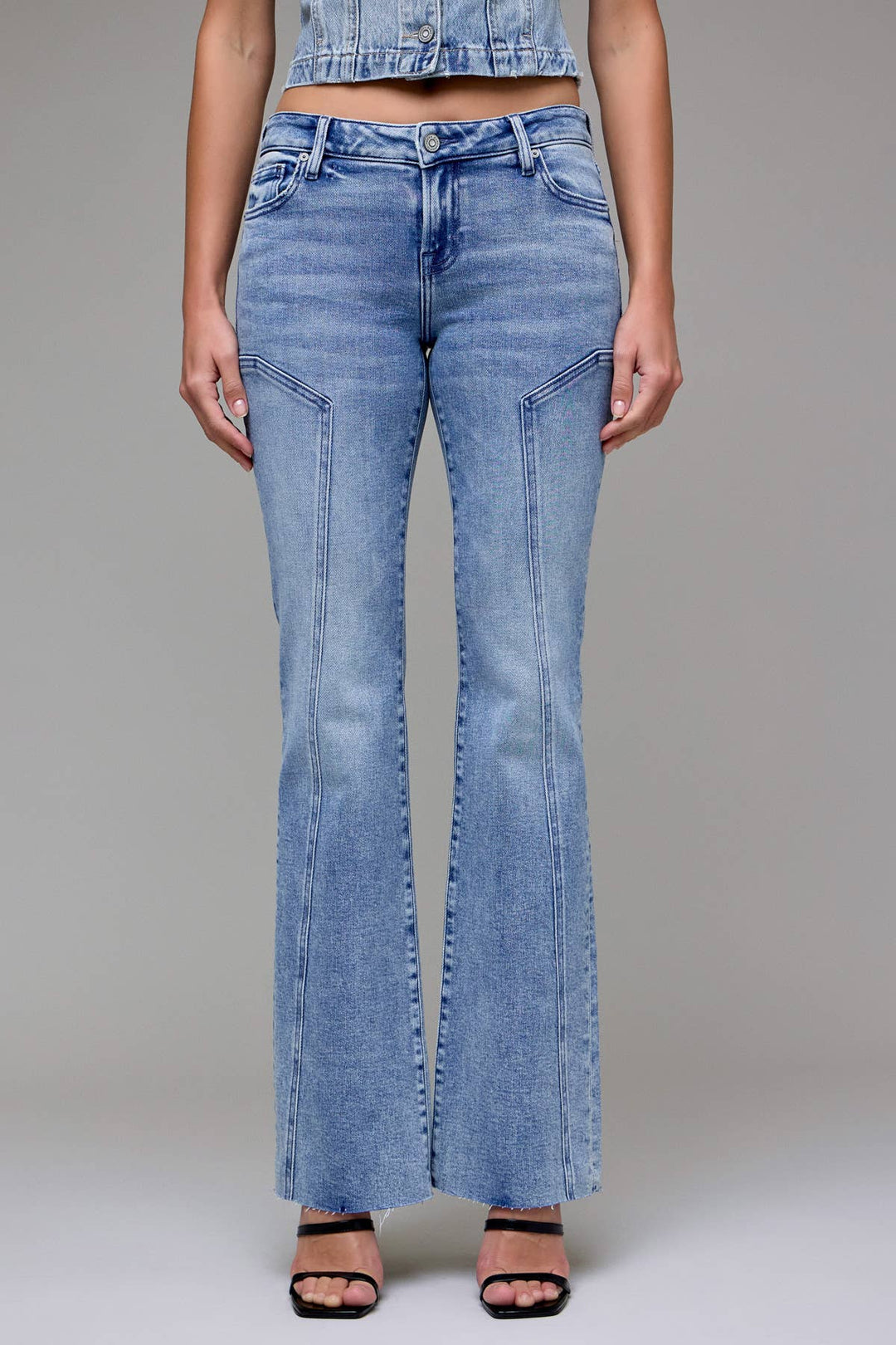 Light Wash Stretch Fashion Low Rise Bootcut
