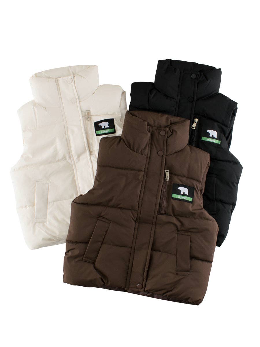 Style Kids Unisex Outerwear: Sleeveless Single Breasted Coat for Children: Coffee / 120 (5-7Y)