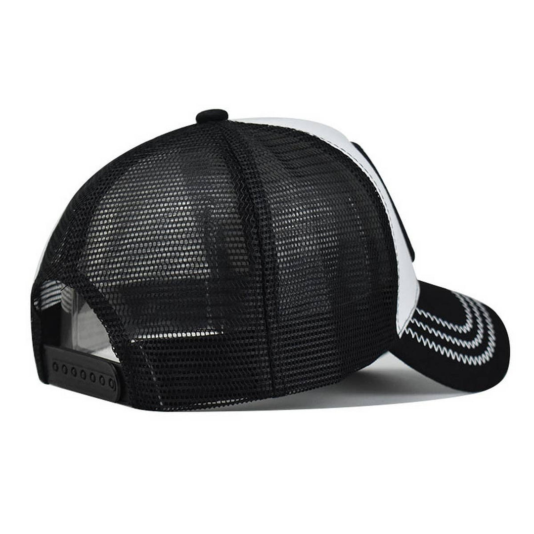 NEW ANIMAL EMBROIDERED BREATHABLE MESH TRUCKER HAT_CWAH1357: DARKGREY / (OS) 2