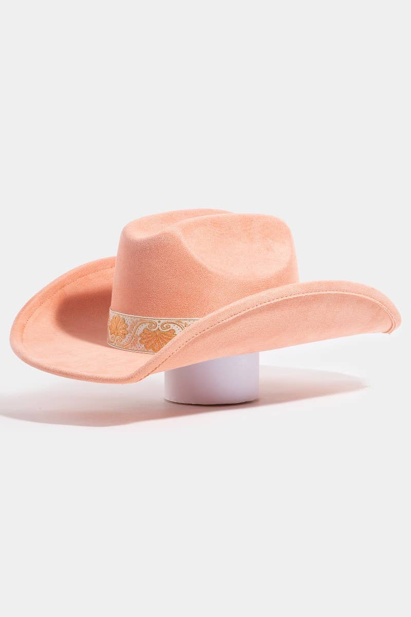 Western Intricate Border Pattern Band Cowboy Hat: IV