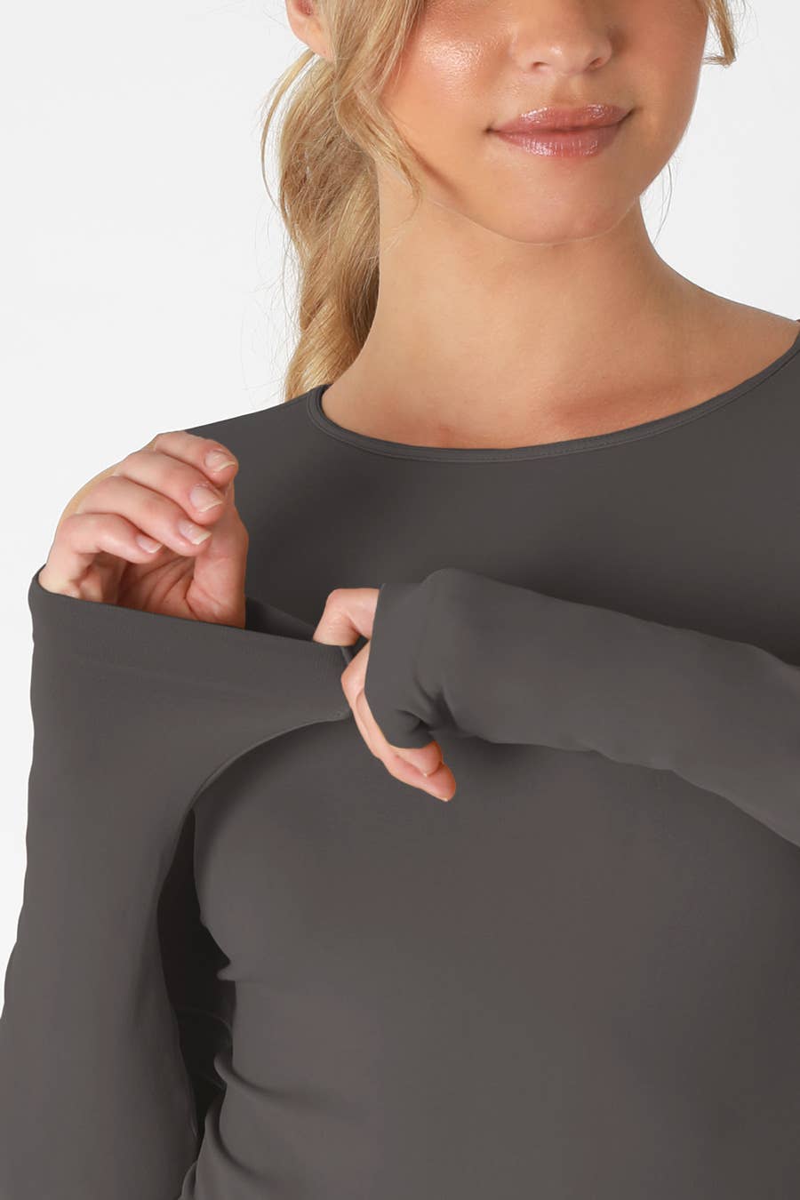 NS5423 - Long Sleeve Crew Neck Top: 7 White