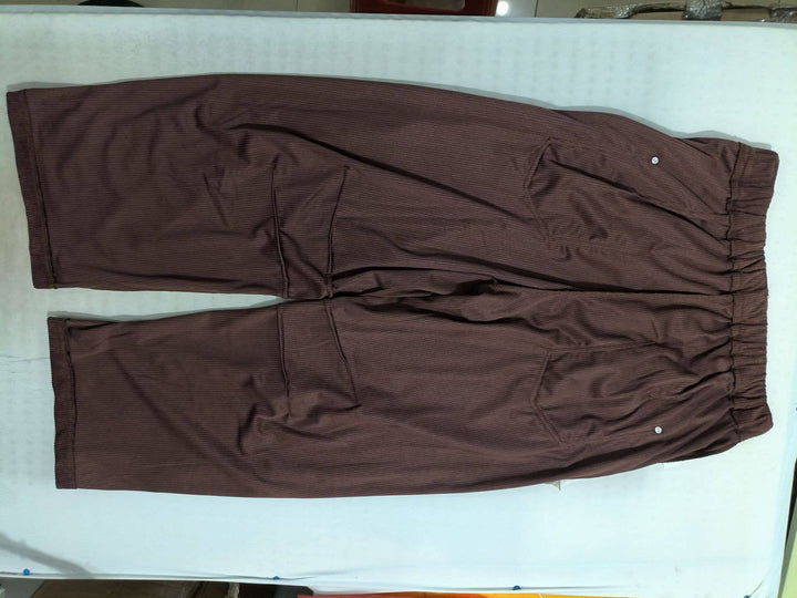 Western Ankle length corduroy barrel pants: Charcoal / S