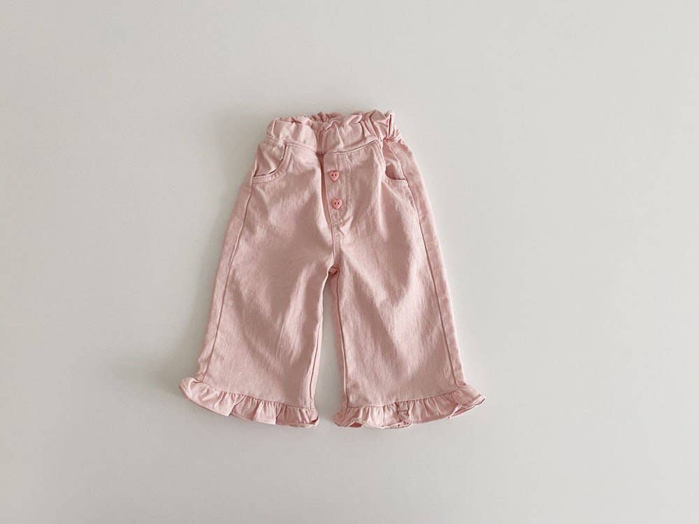Ruffle Hem Baby Cotton Pants