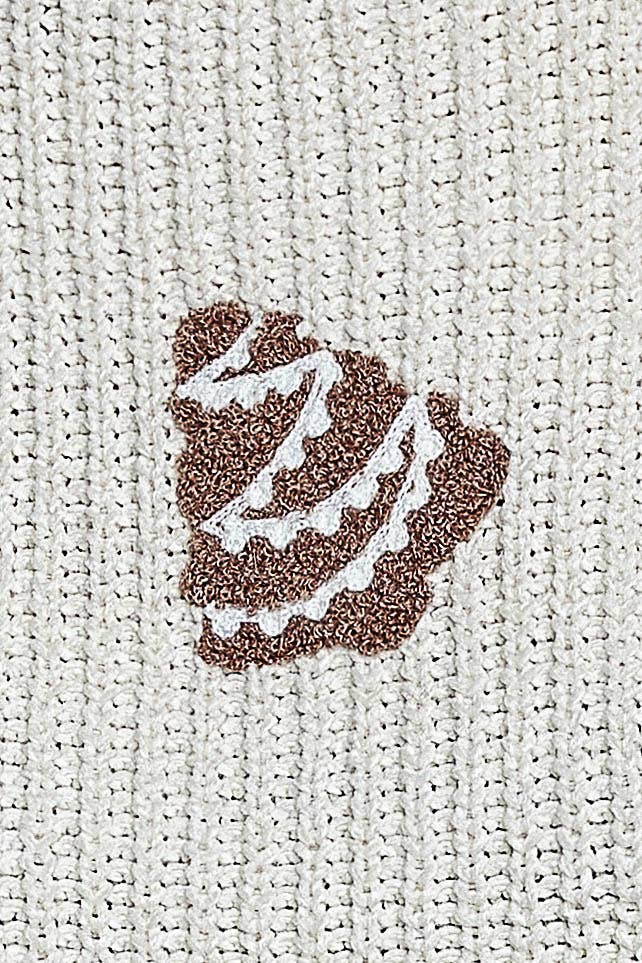 Christmas-Inspired Cozy Chenille Sweater Cropped Fit Top