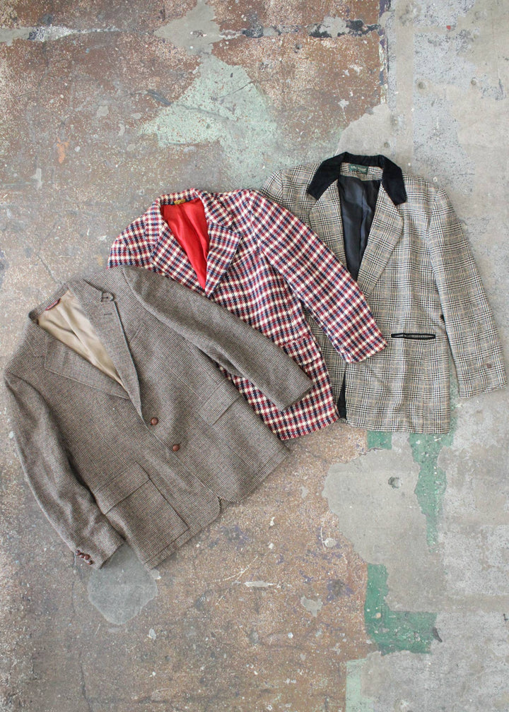 Vintage Printed Wool Blazer Bundle