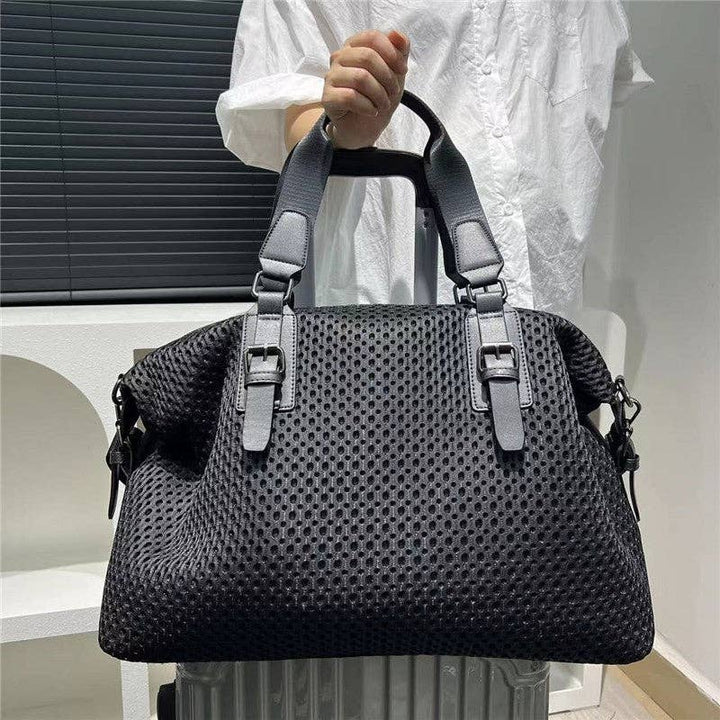 Oxford Fabric Casual Travel Bag: BLACK