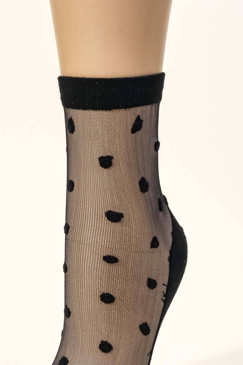 Polka Dot Mesh Socks: WH