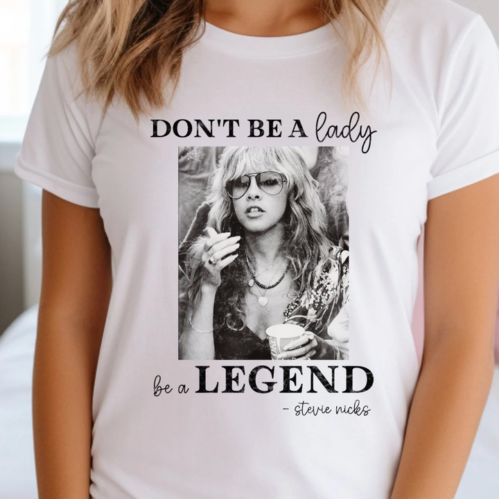 Don't Be A Lady, Be A Legend Tee: Heather Stone / Small