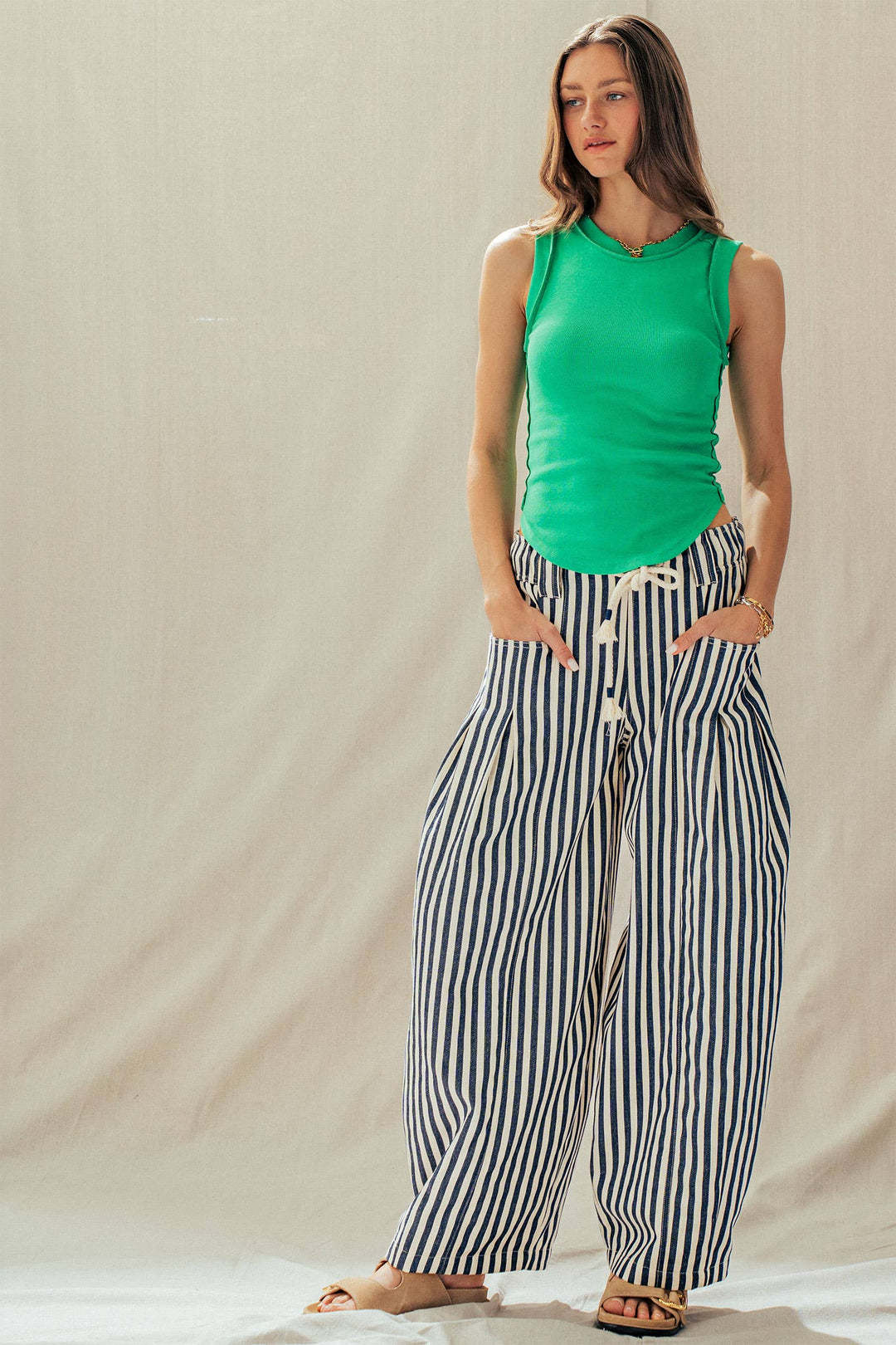 Ribbed Slim Fit Sleeveless Tank Top