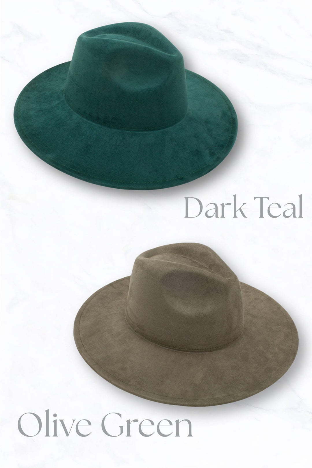 Suede Large Eaves Peach Top Fedora Hat: Stone Grey