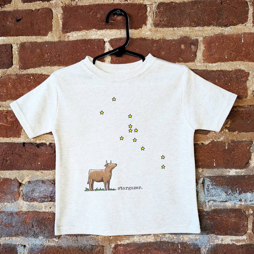 Stargazer Cow Country Western Girl Farm Boy Kids Shirt