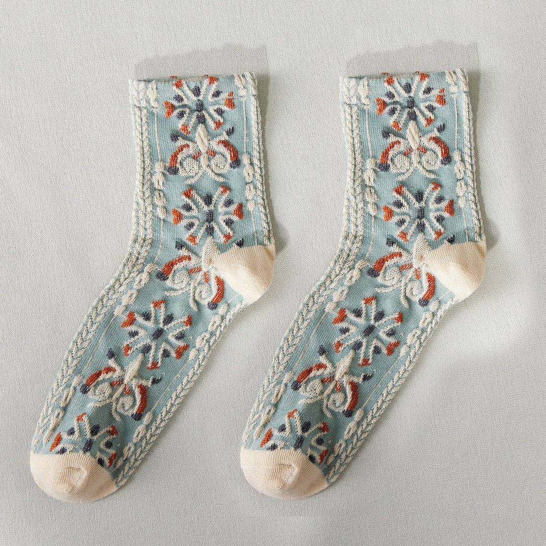 Rufia - Retro Embossed Women's Socks: 1 / One Size