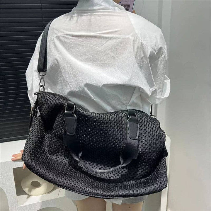 Oxford Fabric Casual Travel Bag: BLACK