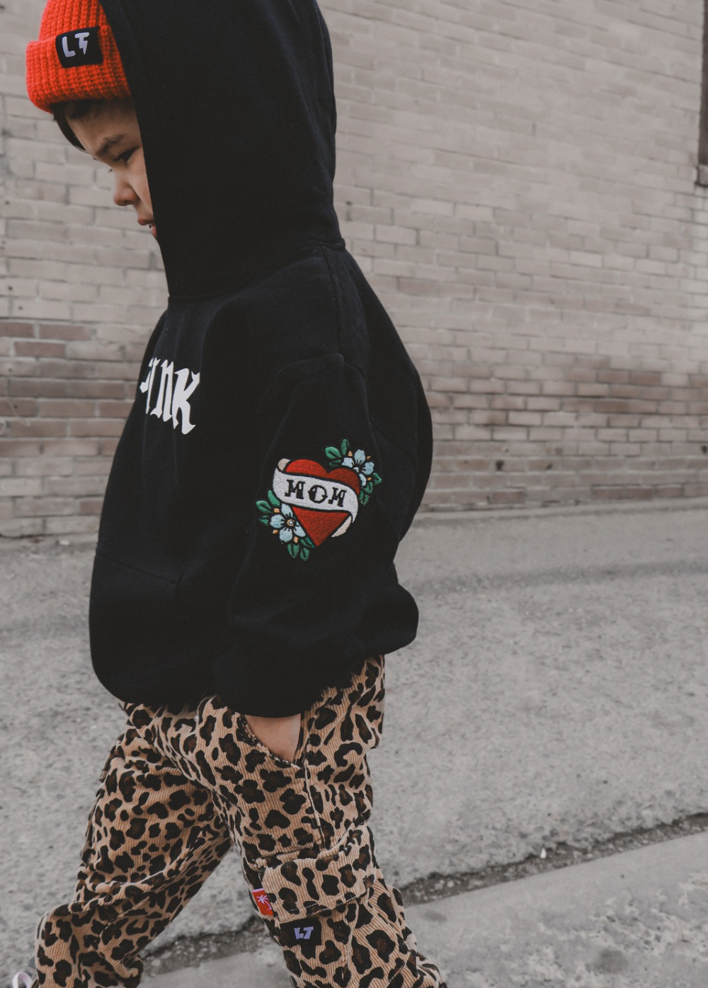 Leopard Cord Kids Cargos