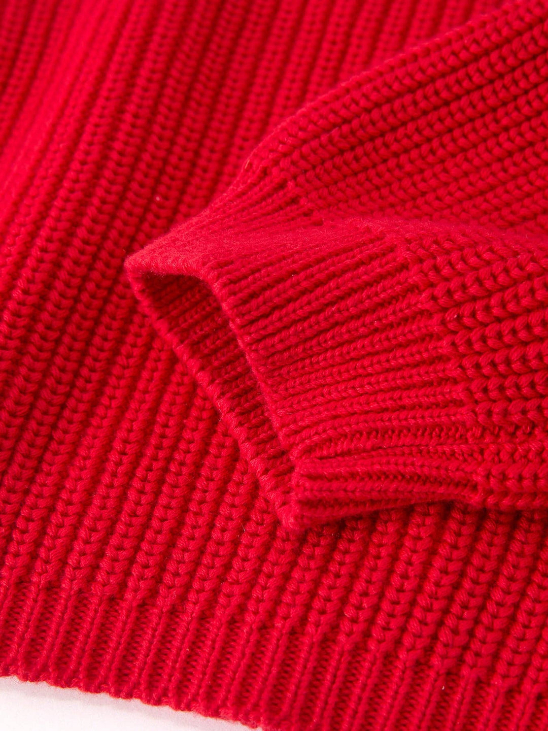 Mom and Me Winter Christmas Red "merry" Pullover Sweater:Kids