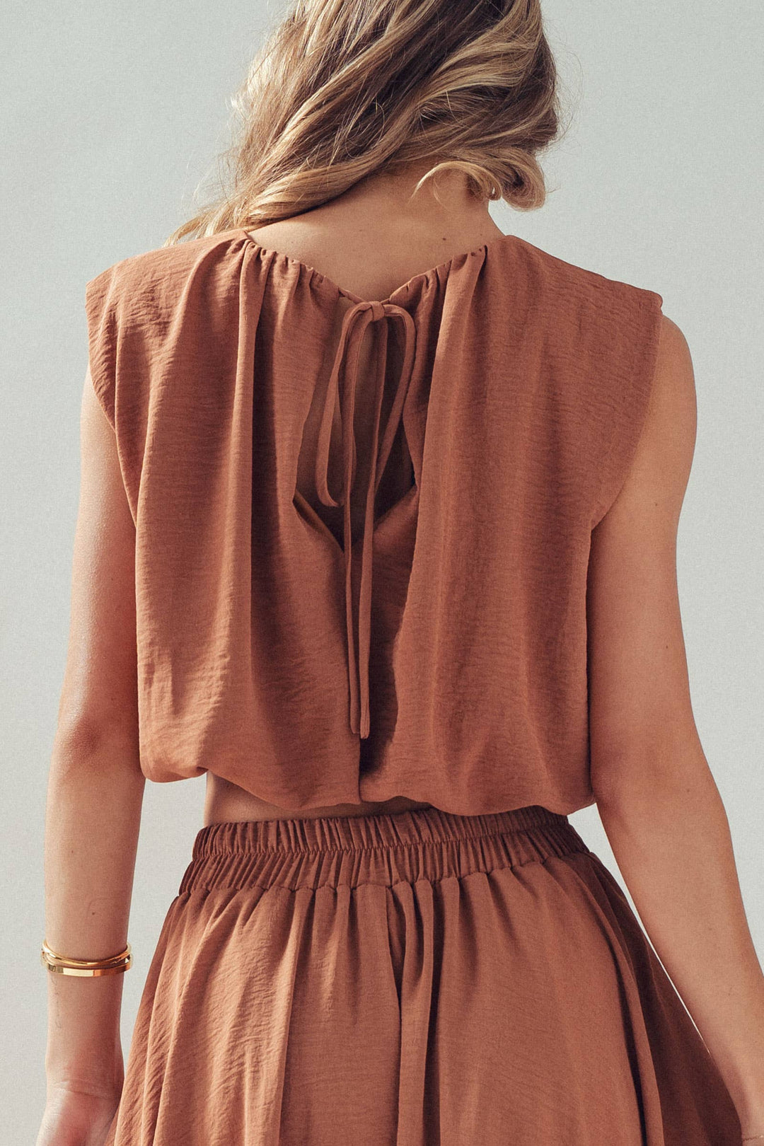 Boho Tie-Back Sleeveless Top