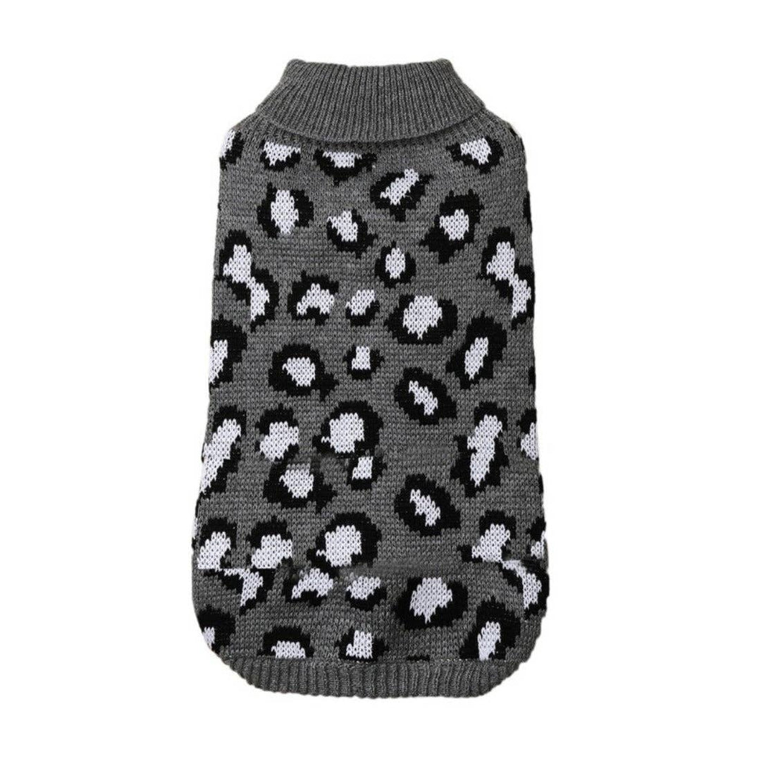 Ozzie - Leopard Print Sweater for Small Dogs: Yellow / XS