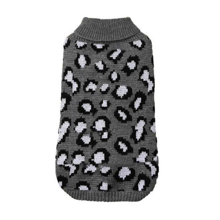 Ozzie - Leopard Print Sweater for Small Dogs: Yellow / XS