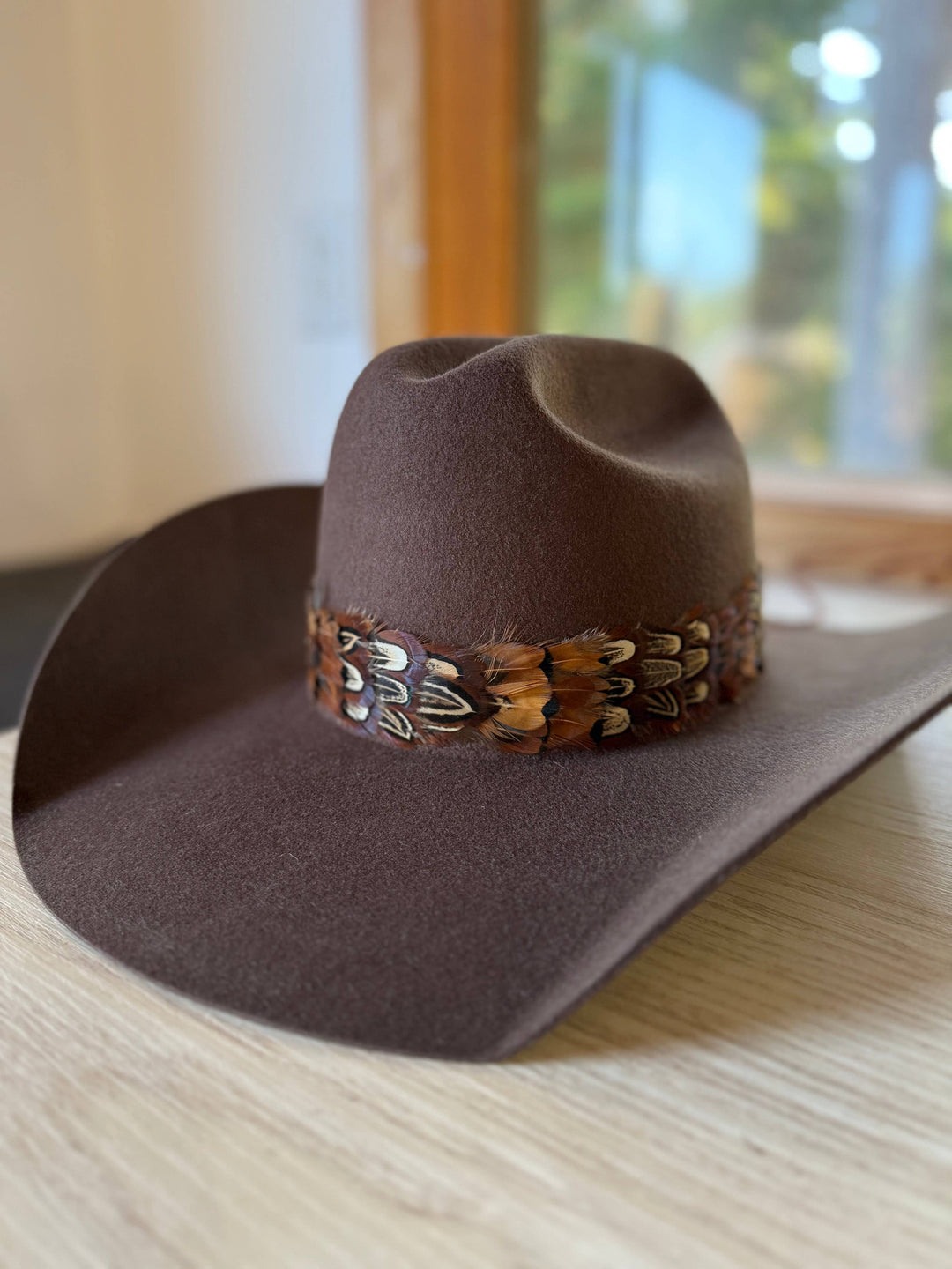 Feather Hat Band: Dark Speckled