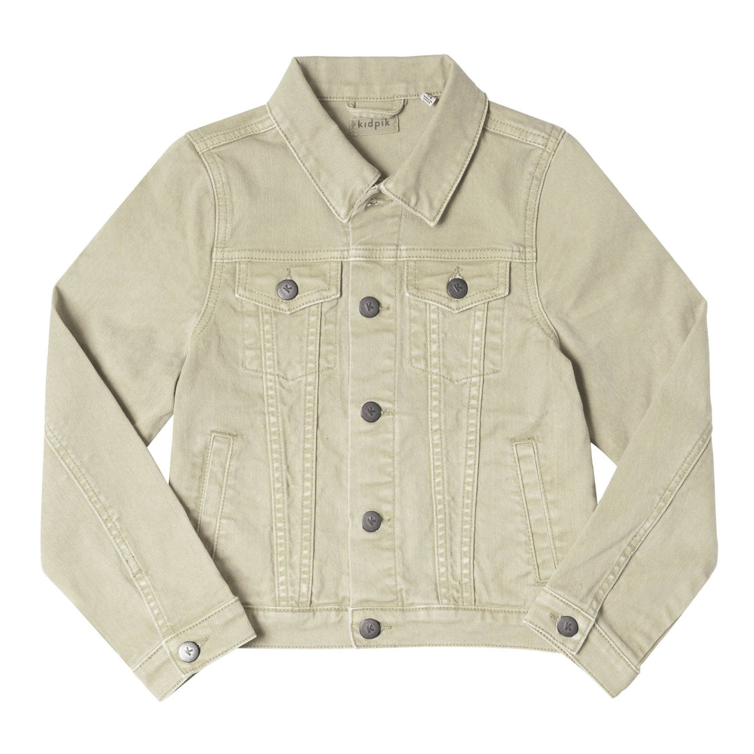 Colored Jean Jacket: Oyster