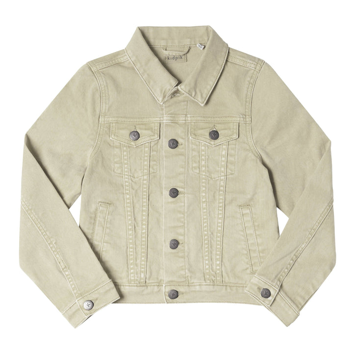 Colored Jean Jacket: Oyster