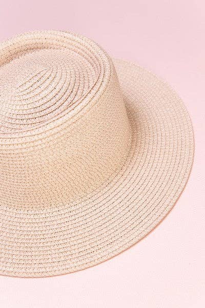 CLASSIC BOATER STRAW SUN HATS | 40HW603: IVORY
