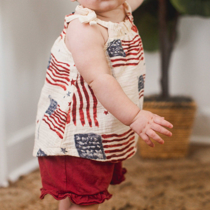 American Flag Girls Tank & Shorts Set