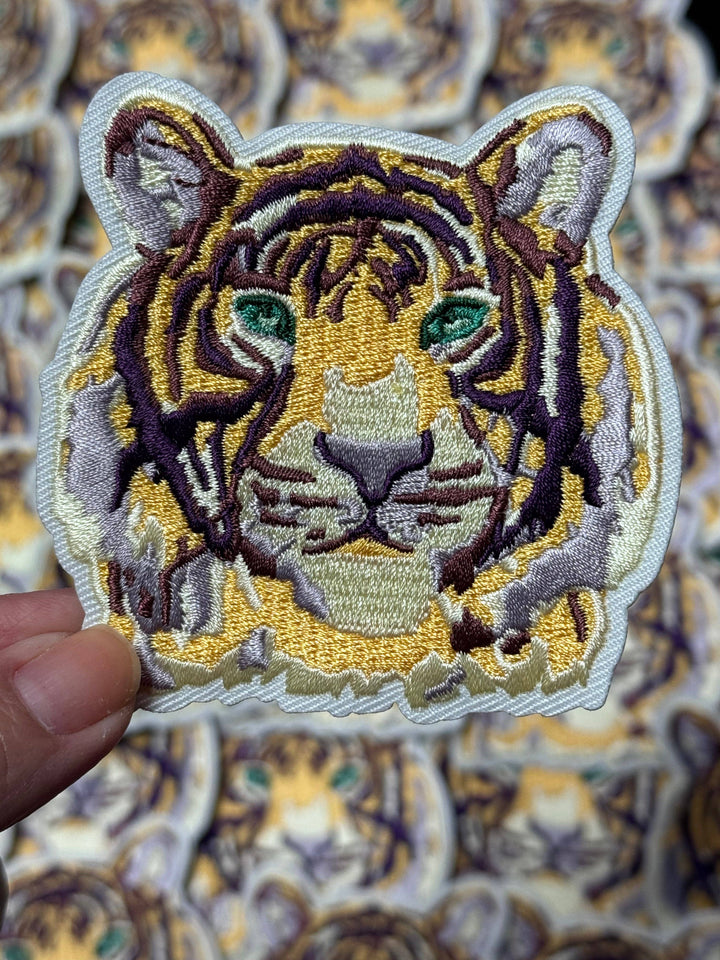 Tiger Patch, Mascot Patch, Small Patches, Embroidery Patch, Iron on Patch, Trucker Hat Patch, Preppy Patch, Bag Patch, Game Day