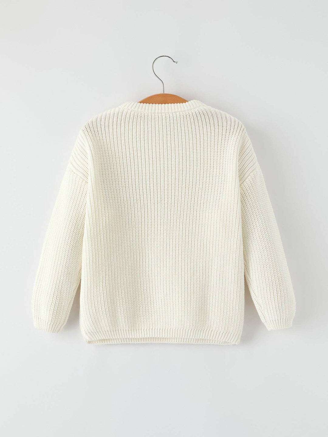 Christmas Girls White Elk Pullover Sweater: 18M