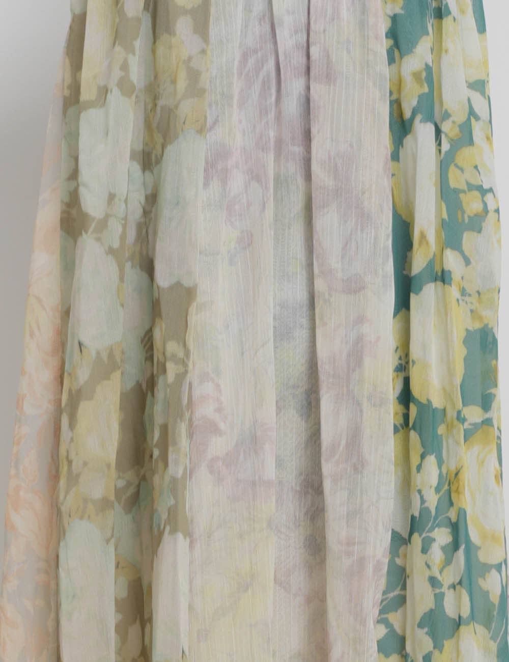Ladies Floral Print Spaghetti Strap Chiffon Cami Maxi Dress