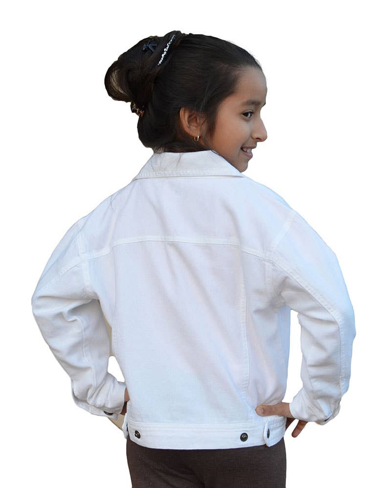 Infant, Toddler, Kids White Denim Jacket, White CanvasJacket: White / 6T/Years