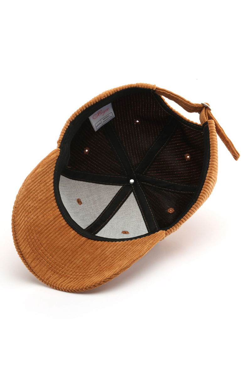 Corduroy Baseball Cap Unisex Winter Warm Outdoor_CWAH0517: YELLOW / (OS) 2