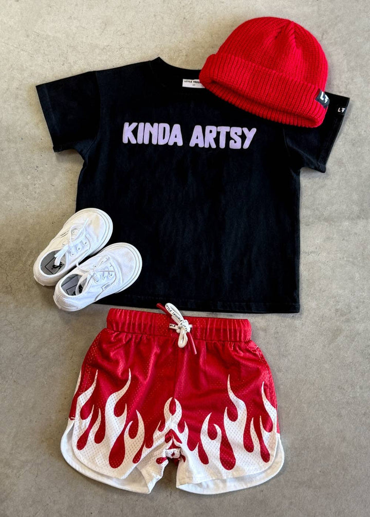 Heater Mesh Shorts Red