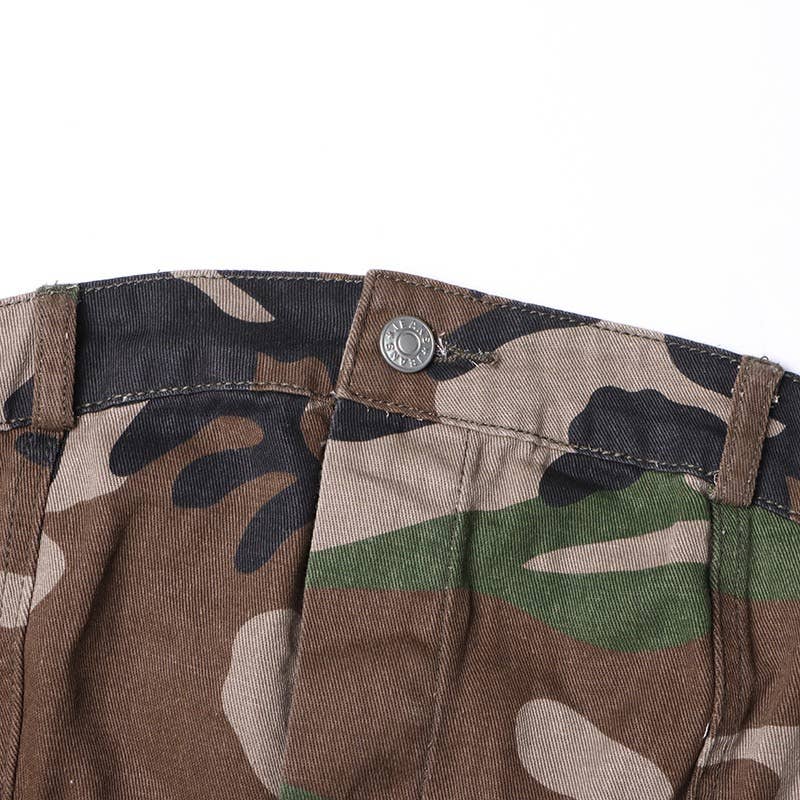 Camouflage Strapless Wide Leg Jumpsuit