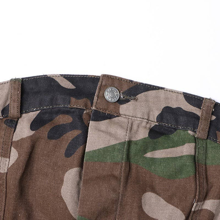 Camouflage Strapless Wide Leg Jumpsuit