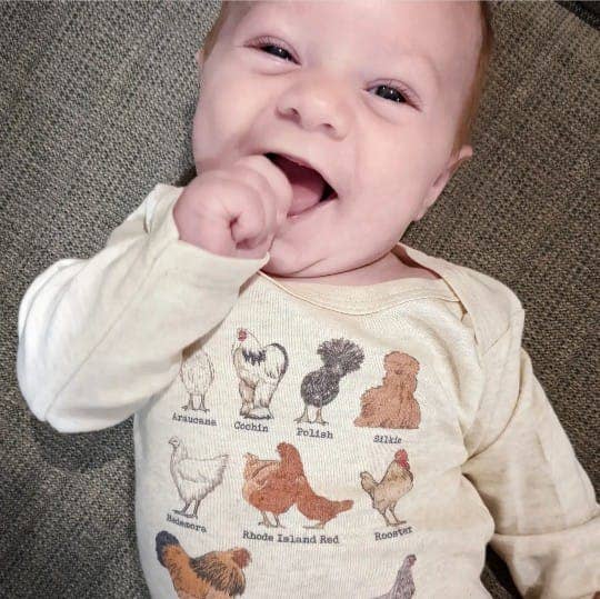 Chicken Breeds Country Farm Baby Western Newborn Onesie