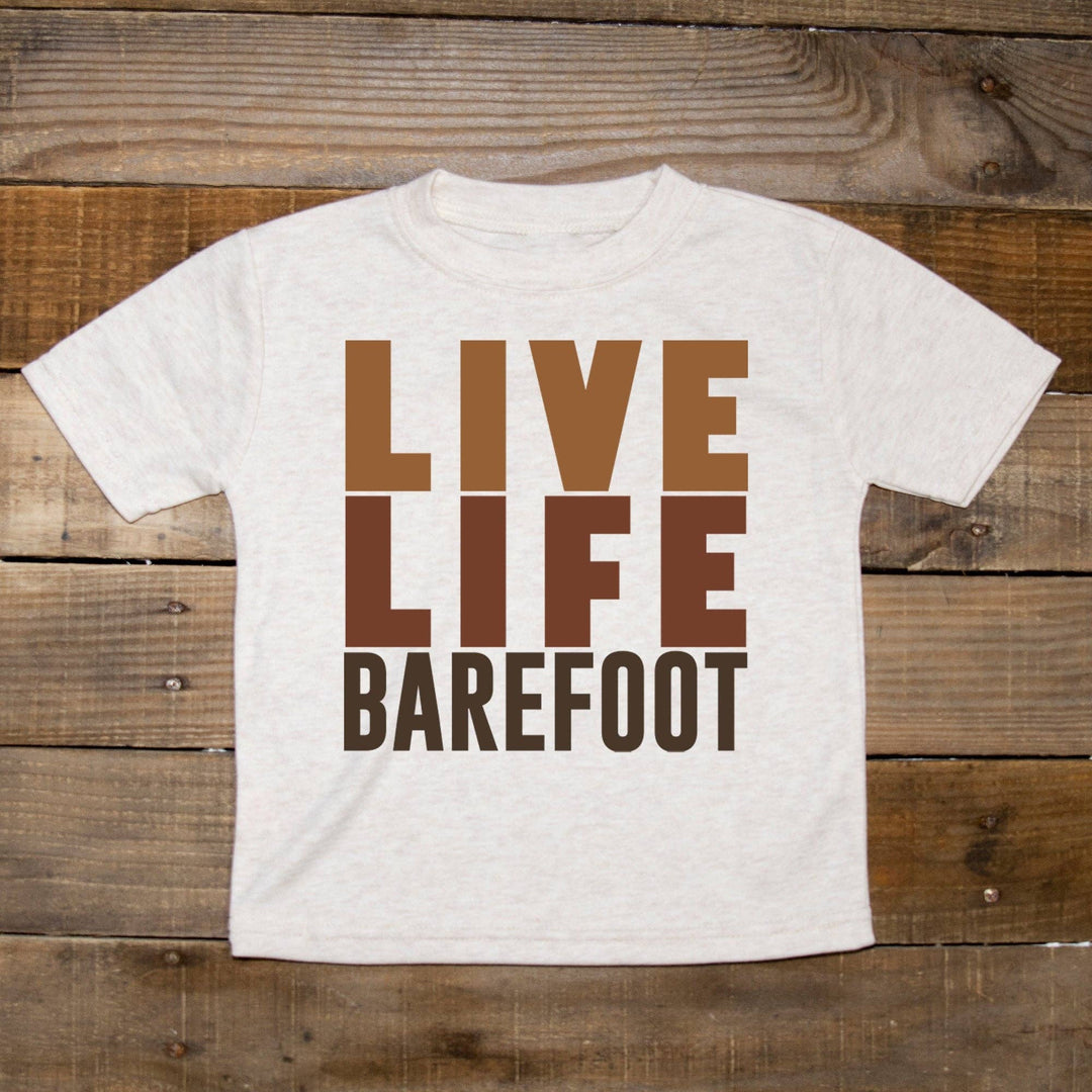 "Live Life Barefoot" Kids T-Shirt