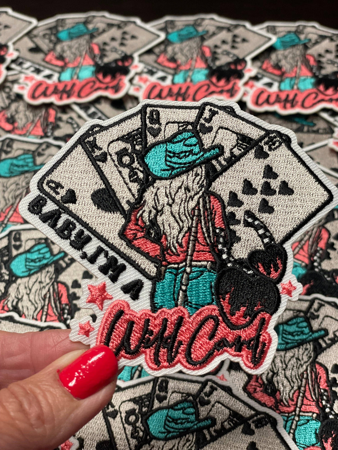 Baby, I'm a Wild Card Patch, Trucker Hat Patch, Boujee Patch, Cowgirl Patch, Western Patch, Pink Patch, Trendy Patch, Preppy Patch, Iron On Patch, DIY