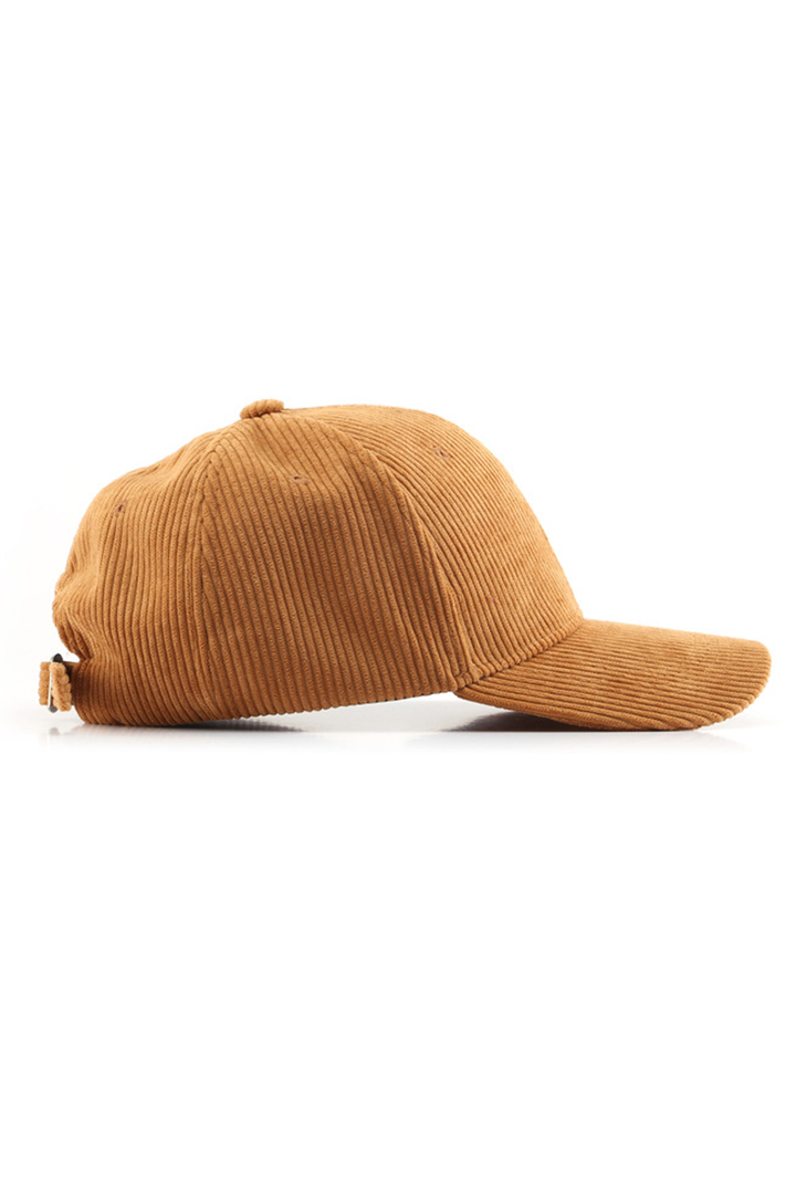Corduroy Baseball Cap Unisex Winter Warm Outdoor_CWAH0517: BLACK / (OS) 2