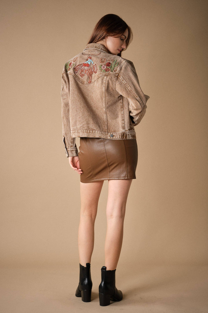 Western Embroidered Denim Jacket