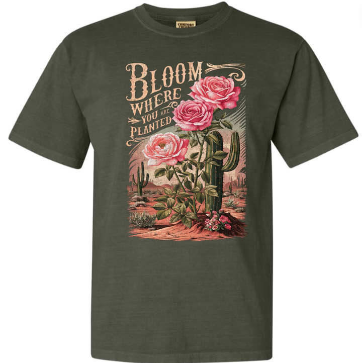 Bloom Where You Are Planted Tee: Bay / Medium